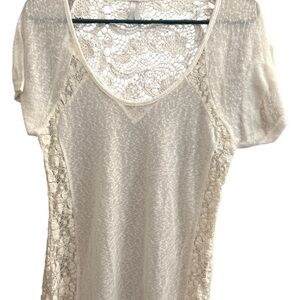 Vanity White Lace Detail Top